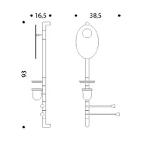Colombo Design Isole Piantane Подвесная стойка h91 см, с акссесуарами, цвет: хром B9420
