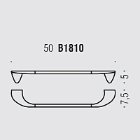 Colombo Design Khala Полотенцедержатель 50 см, подвесной, цвет: chrome B1810.CR