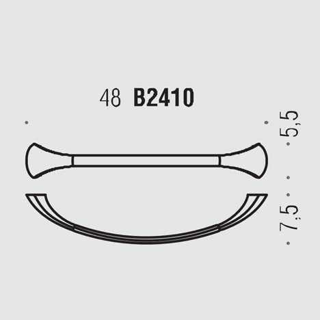 Colombo Design Link Полотенцедержатель 48 см, подвесной, цвет: chrome B2410.CR