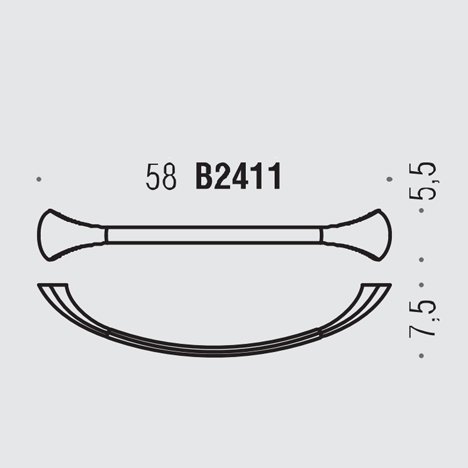 Colombo Design Link Полотенцедержатель 58 см, подвесной, цвет: chrome B2411.CR