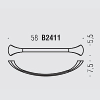 Colombo Design Link Полотенцедержатель 58 см, подвесной, цвет: chrome B2411.CR