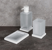 Colombo Design Look Стакан настольный, матовое стекло, латунь, цвет: matt white B1641.BM-VAN