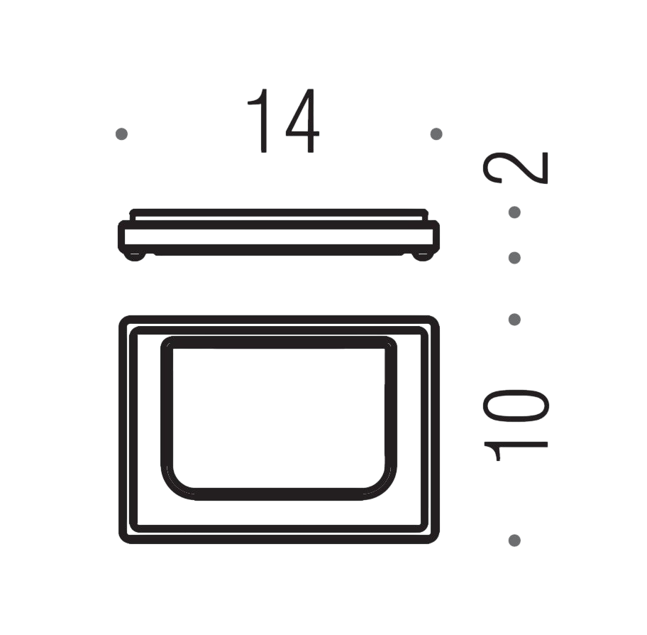 Colombo Design Look Мыльница настольная со стеклянной чашей, латунь, цвет: matt white B1640.BM-VAN