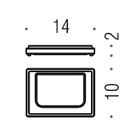 Colombo Design Look Мыльница настольная со стеклянной чашей, латунь, цвет: matt white B1640.BM-VAN