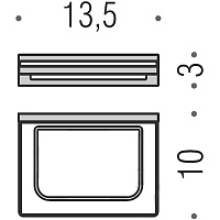 Colombo Design Look Мыльница подвесная со стеклянной чашей, латунь, цвет: matt white B1601.BM-VAN