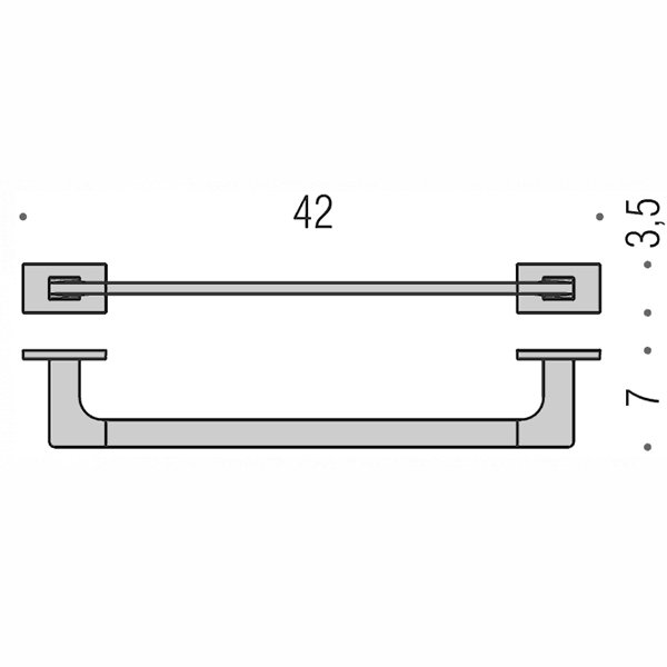 Colombo Design Look Полотенцедержатель 42 см, подвесной, цвет: chrome B1609.CR