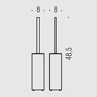 Colombo Design Look Ершик для унитаза напольный, с латунной колбой, цвет: matt white B1606.BM