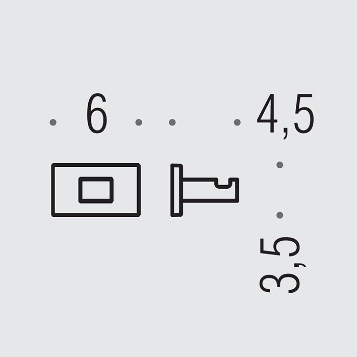 Colombo Design Look Крючок для полотенец, подвесной, цвет: matt graphite BLC27.GM