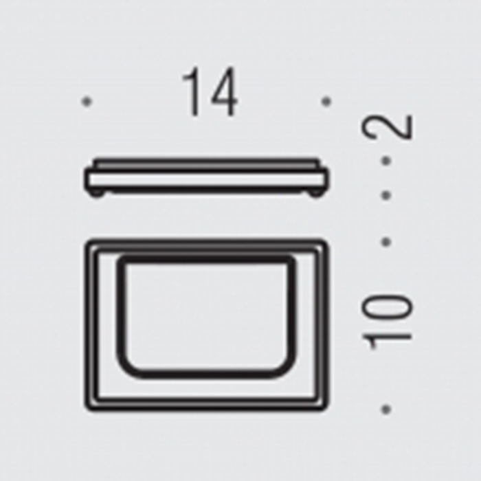 Colombo Design Look Мыльница настольная со стеклянной чашей, латунь, цвет: matt black B1640.NM-VAN