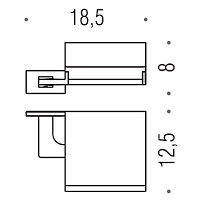 Colombo Design Look Держатель туалетной бумаги подвесной с крышкой, цвет: matt black B1691.NM