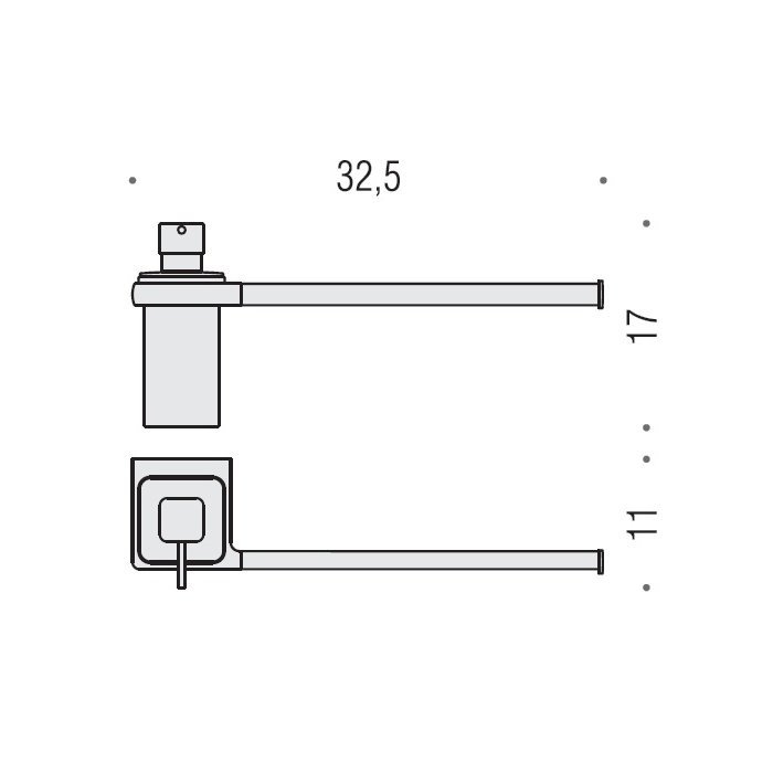 Colombo Design Lulu Полотенцедержатель с дозатором 32,5см, цвет: gold B6274.HPS-VAN