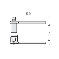 Colombo Design Lulu Полотенцедержатель с дозатором 32,5см, цвет: gold B6274.HPS-VAN