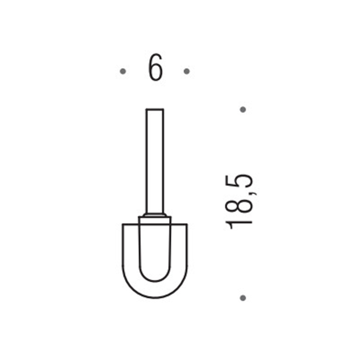 Colombo Design Luna Насадка для ершика, запчасть без ручки, цвет: черный B0157