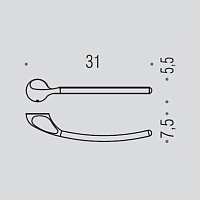 Colombo Design Melo Полотенцедержатель 30 см, подвесной, цвет: chrome B1211.CR