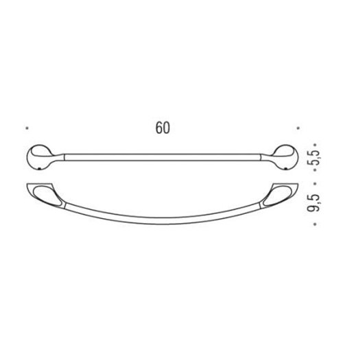 Colombo Design Melo Полотенцедержатель 60 см, подвесной, цвет: chrome B1210.CR