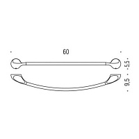 Colombo Design Melo Полотенцедержатель 60 см, подвесной, цвет: chrome B1210.CR