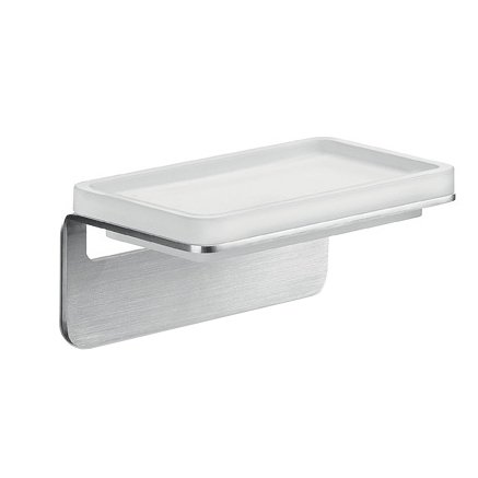 Colombo Design Over Мыльница подвесная со стеклянной чашей, латунь, цвет: stainless steel B7001.SS-VAN