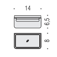 Colombo Design Over Мыльница подвесная со стеклянной чашей, латунь, цвет: stainless steel B7001.SS-VAN