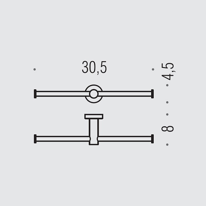 Colombo Design Plus Держатель туалетной бумаги подвесной, двойной, цвет: matt white W4990.BM