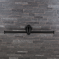 Colombo Design Plus Держатель туалетной бумаги подвесной, двойной, цвет: matt black W4990.NM