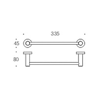 Colombo Design Plus Полотенцедержатель 33,5 см, подвесной, цвет: stainless steel W4909.HPS1