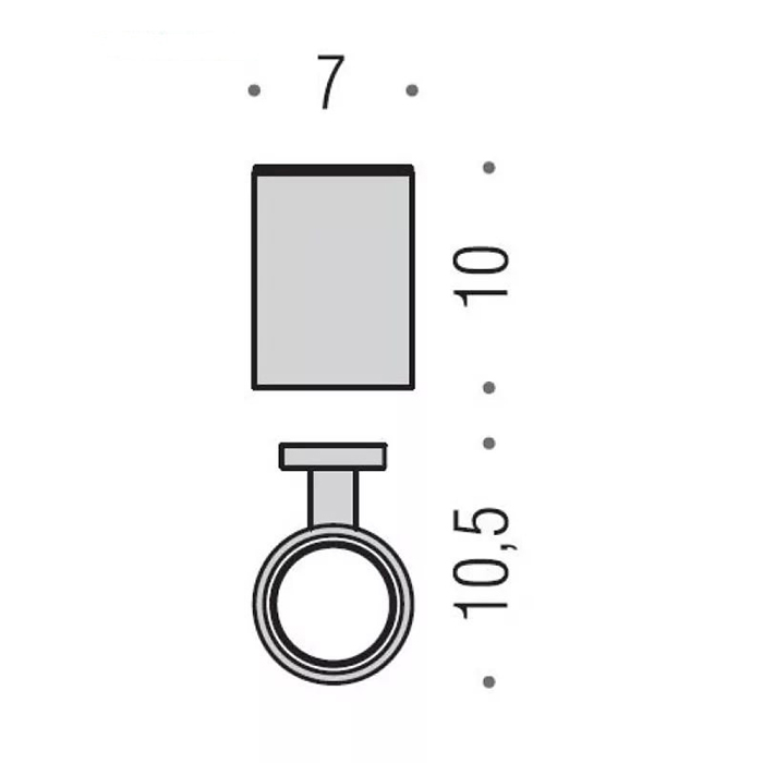 Colombo Design Plus Стакан подвесной, матовое стекло, латунь, цвет: vintage W4902.VL