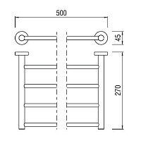 Colombo Design Plus Полка для полотенец 49,5x26,5 см, цвет: matt white W4987.BM