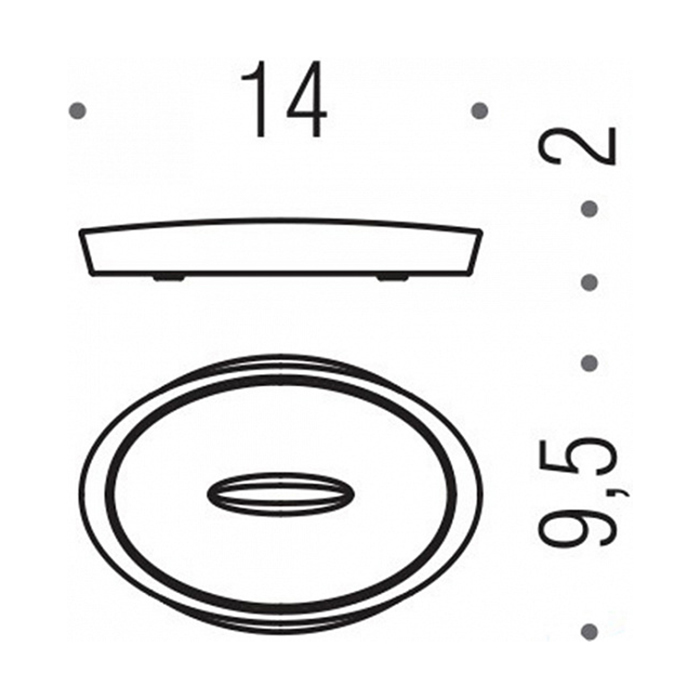 Colombo Design Plus Мыльница настольная, латунь, цвет: matt white W4940.BM