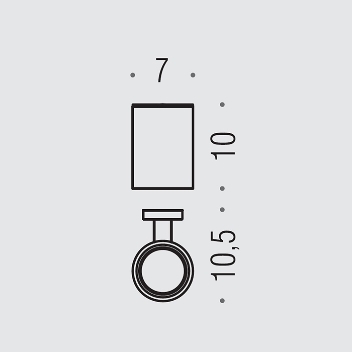 Colombo Design Plus Стакан подвесной, матовое стекло, латунь, цвет: graphite W4902.GL