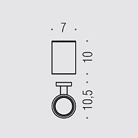 Colombo Design Plus Стакан подвесной, матовое стекло, латунь, цвет: graphite W4902.GL