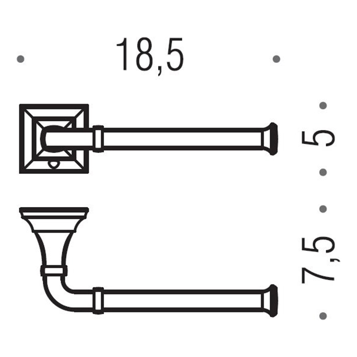 Colombo Design Portofino Держатель туалетной бумаги, подвесной, цвет: chrome B3208D.CR