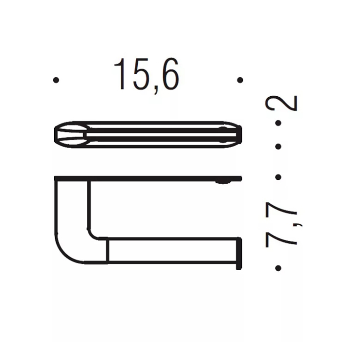Colombo Design Trenta Держатель туалетной бумаги, подвесной, цвет: matt black B3008.NM