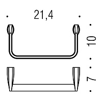 Colombo Design Trenta Полотенцедержатель 21,4х10х7 см, подвесной, цвет: matt black B3031.NM