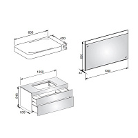 Keuco Edition 400 Зеркало 106х3,3хh65 см, с подсветкой 11596 172000