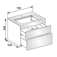 Keuco Edition 400 Зеркало 71х3,3хh65 см, с подсветкой 11596 171500