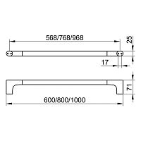 Keuco Edition 400 Полотенцедержатель 100 см, подвесной, цвет: хром 11501 011000