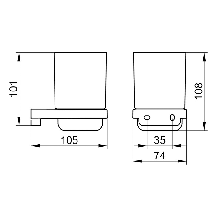 Keuco Collection Moll Стакан без держателя, цвет: прозрачный 12750 009000