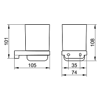 Keuco Collection Moll Стакан без держателя, цвет: прозрачный 12750 009000