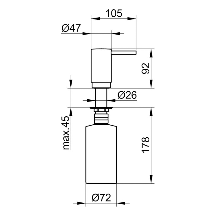 Keuco Plan Носик для дозатора, запчачть, цвет: хром 11649 000100