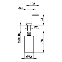 Keuco Plan Носик для дозатора, запчачть, цвет: хром 11649 000100