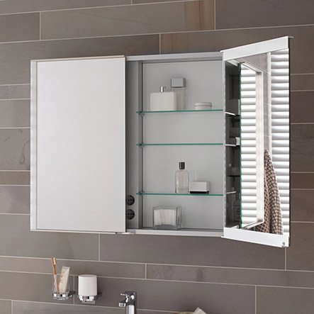 Keuco Royal Match Зеркальный шкаф с подсветкой 65х70хh16 cм. 12801 171301