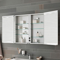 Keuco Royal Match Зеркальный шкаф с подсветкой 65х70хh16 cм. 12801 171301