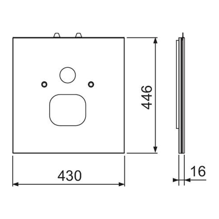 Tece Lux Нижняя панель из стекла для унитаза-биде, цвет: белый глянцевый 9650109