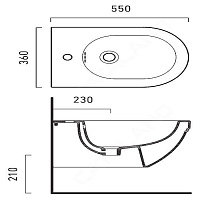 Catalano Canova Royal Биде подвесное 55х28 см, цвет: белый 1BSCRN00