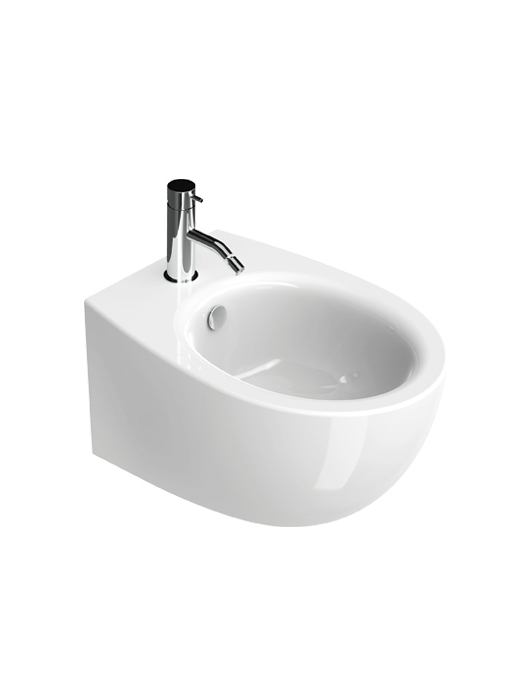 Catalano Italy Биде подвесное 37x52 см, 1 отв., с переливом, покр. Cataglaze, цвет: белый глянцевый 0718521001