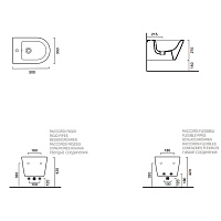 Catalano Zero Биде подвесное 35x50 см, 1 отв, с переливом, покрытие Cataglaze, цвет: белый глянцевый 1BSZ5000