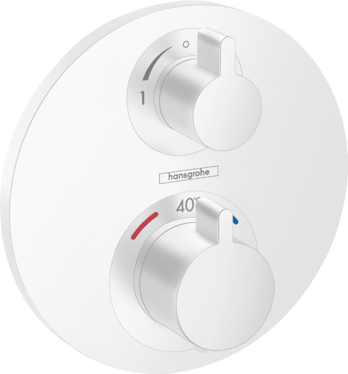 Hansgrohe Ecostat S Термостат для душа встраиваемый на 2 потребителя, цвет: матовый белый 15758700