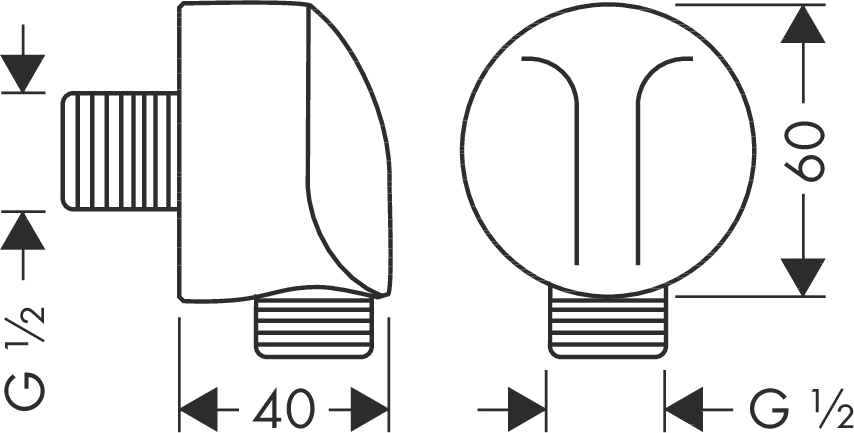Hansgrohe FixFit E Шланговое подключение без клапана обратного тока, цвет: матовый белый 27454700
