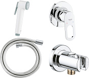 Grohe BauLoop Гигиенический душ, 3,6х6,2хh16,2 см, л. 3,6 см, шланг 125 см, цвет: хром/белый 124896