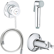 Grohe BauClassic Гигиенический душ, 6,5х9,1хh19,45 см, лейка 3,6 см, шланг 100 см, цвет: хром 124902